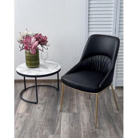 Стул ABRIOLA Black Ti-25, PU / бронзовый, ®DISAUR