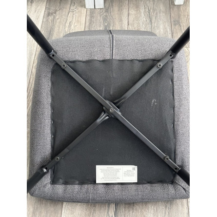 Стул CARACAS Barrel-09 Бежевый, ткань / черный каркас / Товарный знак DISAUR