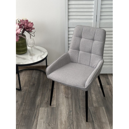 Стул CARACAS Barrel-83 Серый, ткань / черный каркас Товарный знак DISAUR