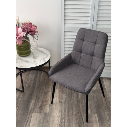 Стул CARACAS Barrel-97 Антрацит, ткань / черный каркас Товарный знак DISAUR