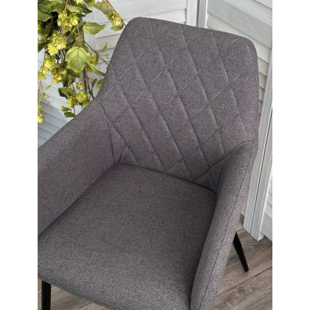 Стул NOVARA Barrel-97 Антрацит, ткань / черный каркас / Товарный знак DISAUR