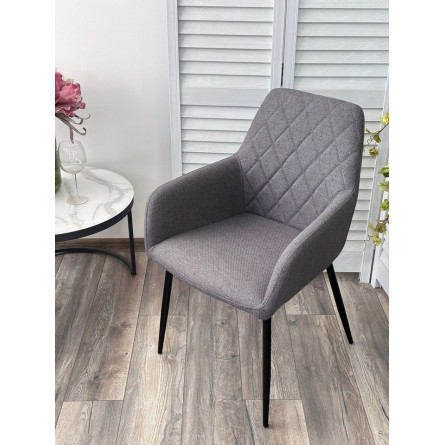 Стул NOVARA Barrel-97 Антрацит, ткань / черный каркас / Товарный знак DISAUR