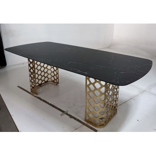 Стол CHIAVARI 220 KL-116 Черный мрамор матовый