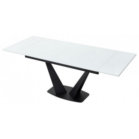Стол Ниагара 160 Белый, стекло / черный каркас М-City