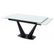 Стол Ниагара 160 Белый, стекло / черный каркас М-City Стол Ниагара 160 Белый, стекло / черный каркас М-City