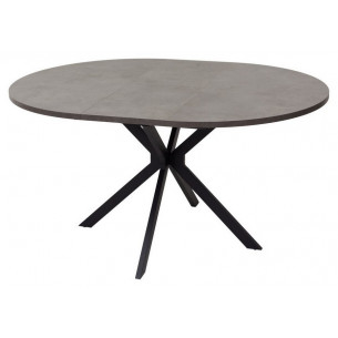 Стол ВЕГА D110 раскладной Бетон Чикаго темно-серый/ черный каркас М-City