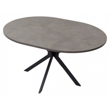 Стол ВЕГА D110 раскладной Бетон Чикаго темно-серый/ черный каркас М-City