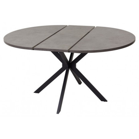 Стол ВЕГА D110 раскладной Бетон Чикаго темно-серый/ черный каркас М-City