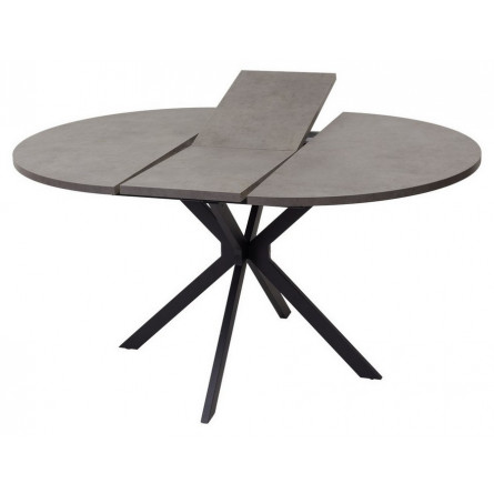 Стол ВЕГА D110 раскладной Бетон Чикаго темно-серый/ черный каркас М-City