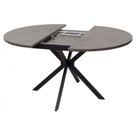 Стол ВЕГА D110 раскладной Бетон Чикаго темно-серый/ черный каркас М-City