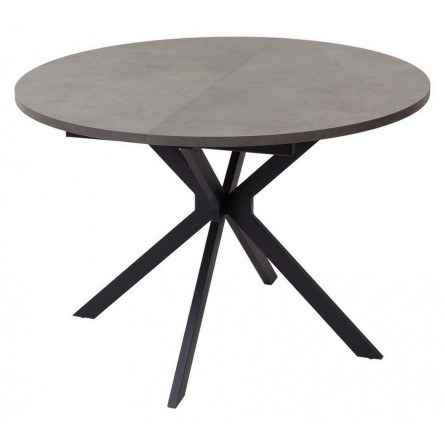 Стол ВЕГА D110 раскладной Бетон Чикаго темно-серый/ черный каркас М-City