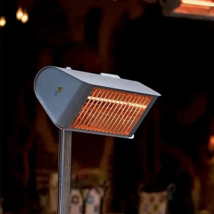Уличный ИК обогреватель с пультом ДУ цвет серебристый