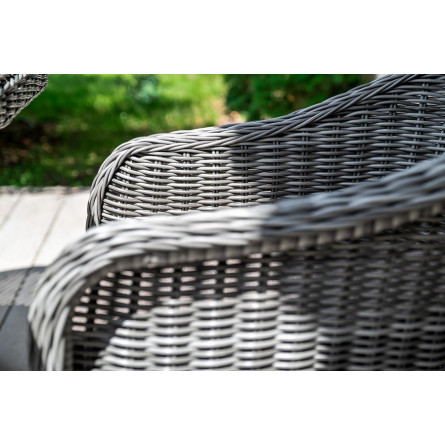 "Равенна" плетеное кресло из искусственного ротанга, цвет графит