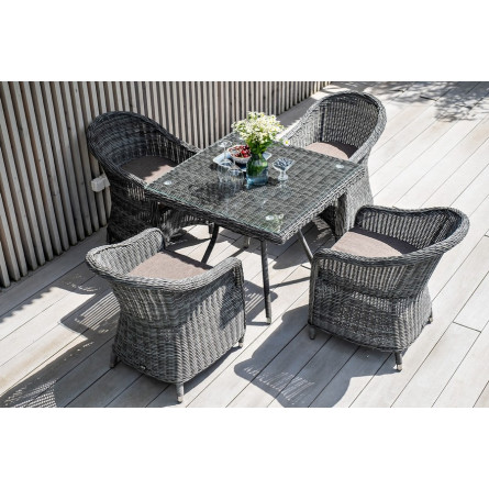 "Равенна" плетеное кресло из искусственного ротанга, цвет графит