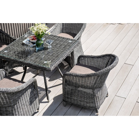 "Равенна" плетеное кресло из искусственного ротанга, цвет графит