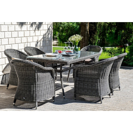 "Равенна" плетеное кресло из искусственного ротанга, цвет графит