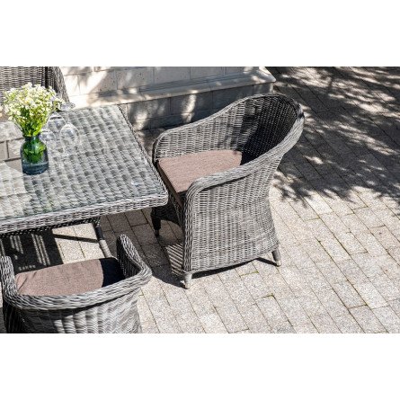 "Равенна" плетеное кресло из искусственного ротанга, цвет графит