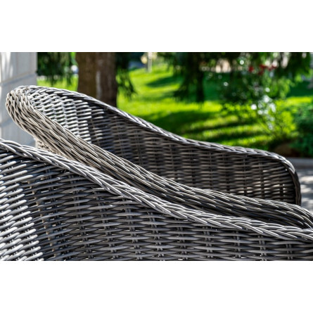 "Равенна" плетеное кресло из искусственного ротанга, цвет графит