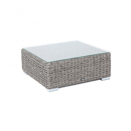 "Лунго" журнальный столик плетеный (гиацинт), цвет серый