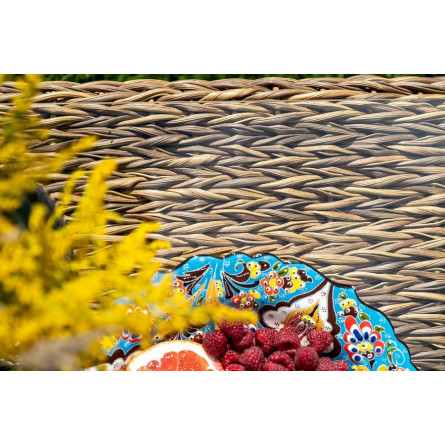 "Кон Панна" столик журнальный из искусственного ротанга (гиацинт), цвет соломенный