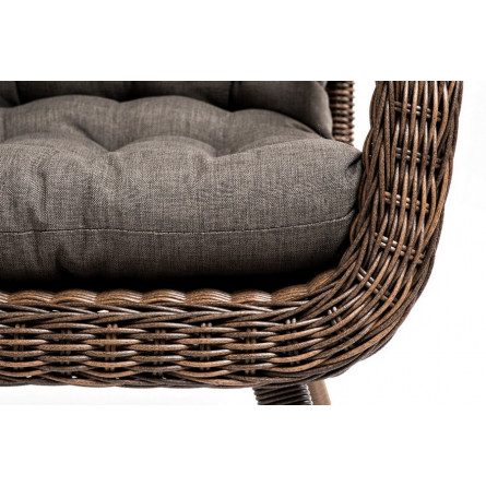 "Толедо" кресло плетеное с подушками, цвет коричневый