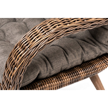 "Толедо" кресло плетеное с подушками, цвет коричневый