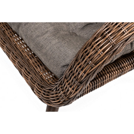 "Толедо" кресло плетеное с подушками, цвет коричневый