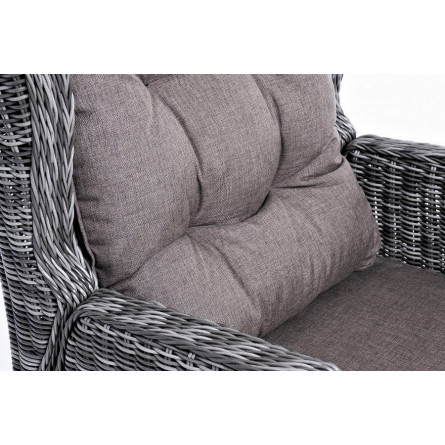 "Форио" кресло раскладное плетеное, цвет графит
