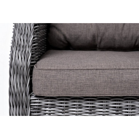 "Форио" кресло раскладное плетеное, цвет графит