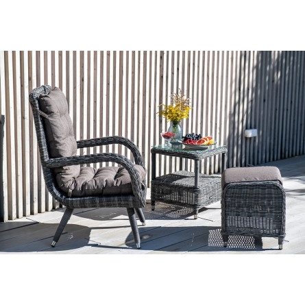 "Толедо" лаунж-зона из искусственного ротанга, цвет графит