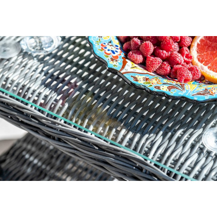 "Толедо" лаунж-зона из искусственного ротанга, цвет графит