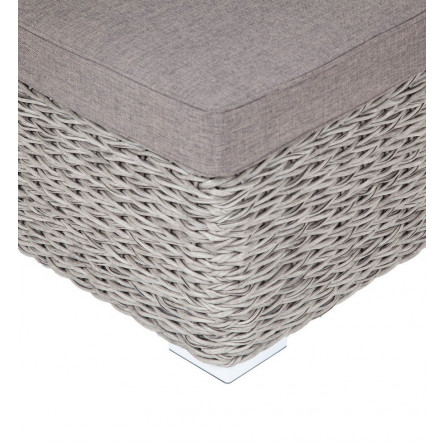 "Лунго" трансформирующийся диван из искусственного ротанга (гиацинт), цвет серый