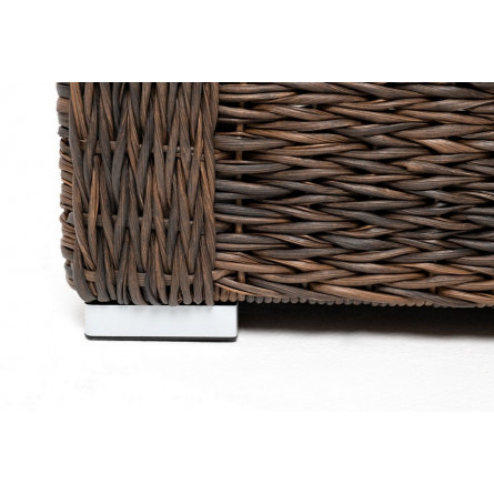 "Лунго" трансформирующийся диван из искусственного ротанга (гиацинт), цвет коричневый