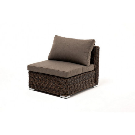 "Лунго" трансформирующийся диван из искусственного ротанга (гиацинт), цвет коричневый