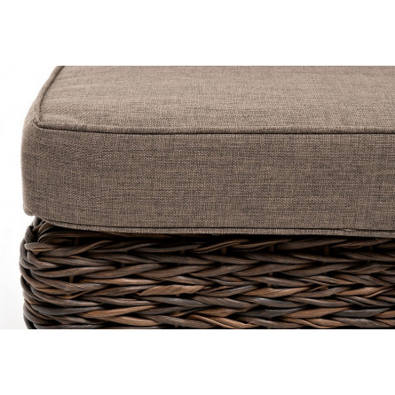 "Лунго" трансформирующийся диван из искусственного ротанга (гиацинт), цвет коричневый