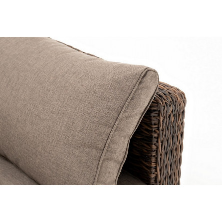 "Лунго" трансформирующийся диван из искусственного ротанга (гиацинт), цвет коричневый