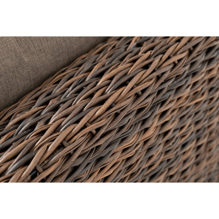 "Лунго" трансформирующийся диван из искусственного ротанга (гиацинт), цвет коричневый