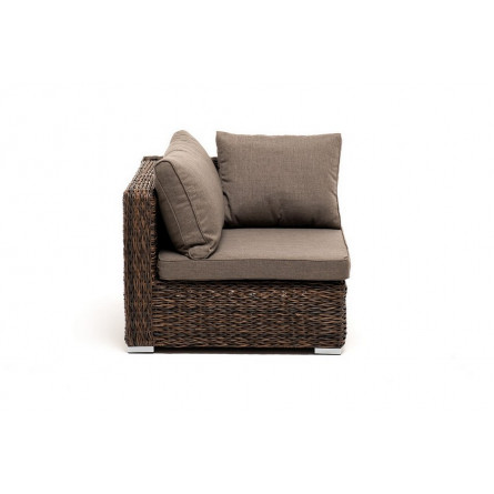 "Лунго" трансформирующийся диван из искусственного ротанга (гиацинт), цвет коричневый