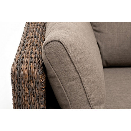 "Лунго" модуль диванный угловой с подушками, цвет коричневый (гиацинт)