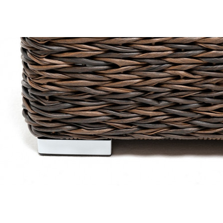 "Лунго" модуль диванный прямой с подушками, цвет коричневый (гиацинт)