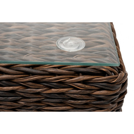 "Лунго" журнальный столик плетеный (гиацинт), цвет коричневый