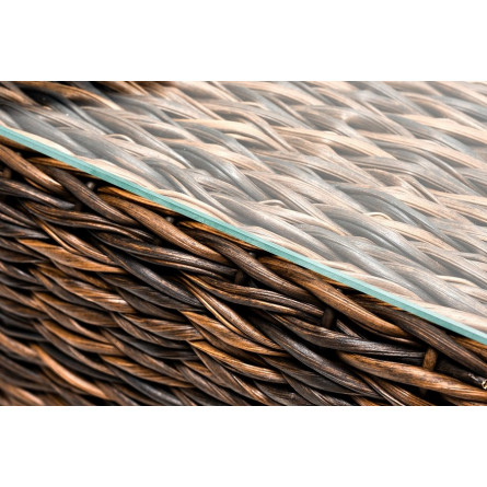 "Лунго" журнальный столик плетеный (гиацинт), цвет коричневый