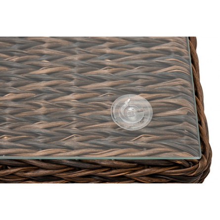 "Лунго" журнальный столик плетеный (гиацинт), цвет коричневый