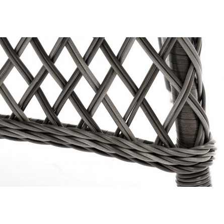 "Эспрессо" плетеный круглый стол, диаметр 118 см, цвет графит