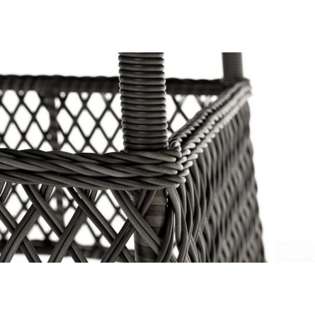 "Эспрессо" плетеный круглый стол, диаметр 150 см, цвет графит