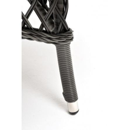 "Эспрессо" плетеный круглый стол, диаметр 150 см, цвет графит