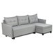 Диван-кровать угловой Туули серый, ткань рогожка ИКЕА