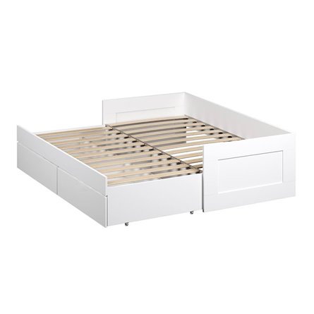 Кушетка БРИМНЭС BRIMNES ИКЕА с 2 ящиками, белый