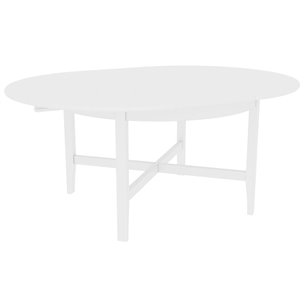 Стол обеденный IKEA Хемнэс раскладной, массив сосны, цвет белый ИКЕА