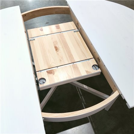 Стол обеденный IKEA Хемнэс раскладной, массив сосны, цвет белый ИКЕА